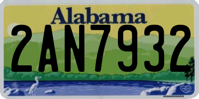AL license plate 2AN7932