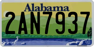 AL license plate 2AN7937