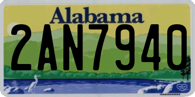 AL license plate 2AN7940