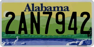 AL license plate 2AN7942