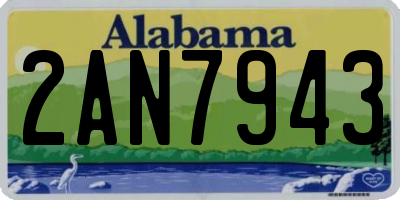 AL license plate 2AN7943
