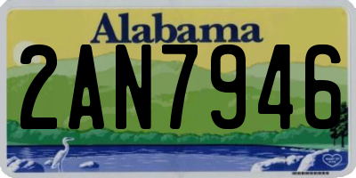 AL license plate 2AN7946