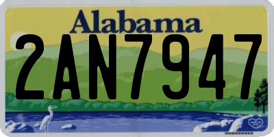 AL license plate 2AN7947