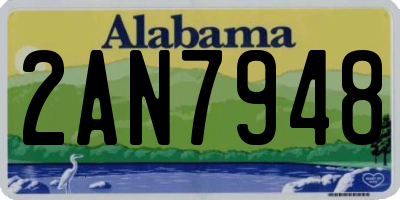 AL license plate 2AN7948