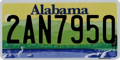 AL license plate 2AN7950