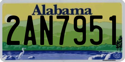 AL license plate 2AN7951