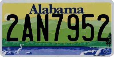 AL license plate 2AN7952