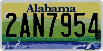 AL license plate 2AN7954