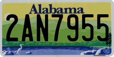 AL license plate 2AN7955