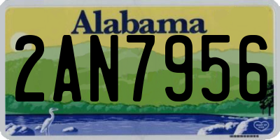 AL license plate 2AN7956