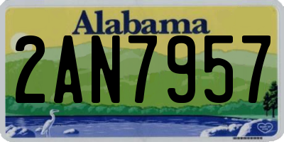 AL license plate 2AN7957