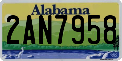 AL license plate 2AN7958