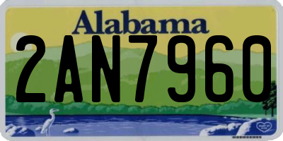 AL license plate 2AN7960