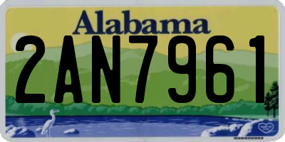 AL license plate 2AN7961