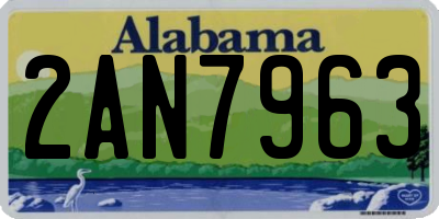 AL license plate 2AN7963