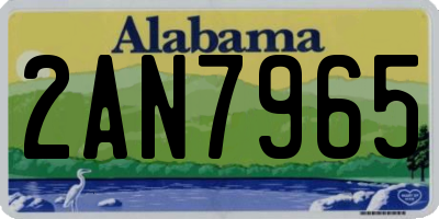 AL license plate 2AN7965