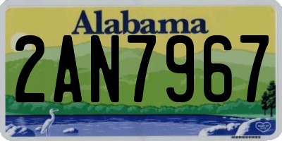 AL license plate 2AN7967