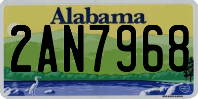 AL license plate 2AN7968
