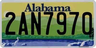 AL license plate 2AN7970