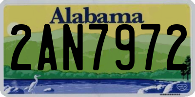 AL license plate 2AN7972