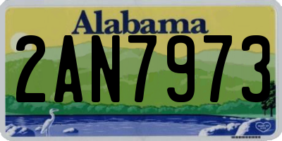 AL license plate 2AN7973