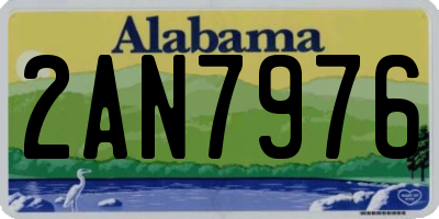 AL license plate 2AN7976