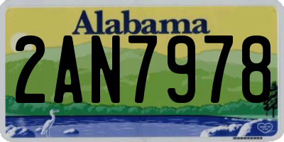 AL license plate 2AN7978
