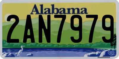 AL license plate 2AN7979