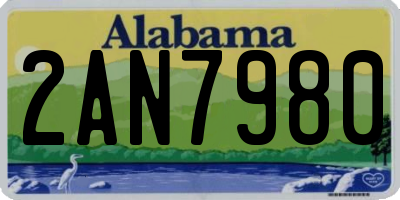 AL license plate 2AN7980