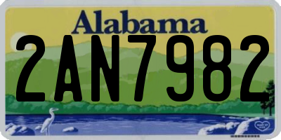 AL license plate 2AN7982