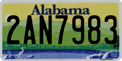 AL license plate 2AN7983