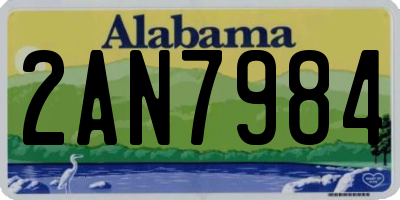 AL license plate 2AN7984
