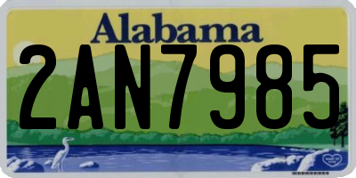 AL license plate 2AN7985