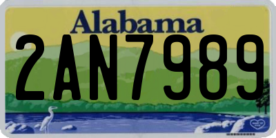 AL license plate 2AN7989