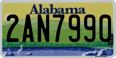 AL license plate 2AN7990