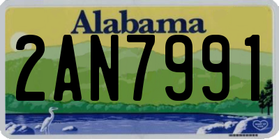 AL license plate 2AN7991