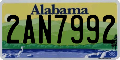 AL license plate 2AN7992