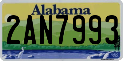 AL license plate 2AN7993