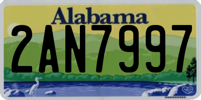 AL license plate 2AN7997