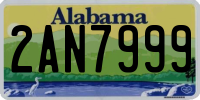 AL license plate 2AN7999