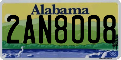 AL license plate 2AN8008