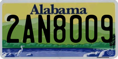 AL license plate 2AN8009