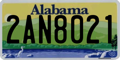AL license plate 2AN8021
