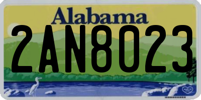 AL license plate 2AN8023