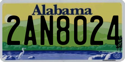 AL license plate 2AN8024