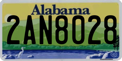 AL license plate 2AN8028