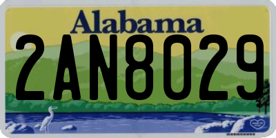 AL license plate 2AN8029