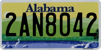 AL license plate 2AN8042