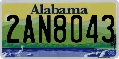 AL license plate 2AN8043