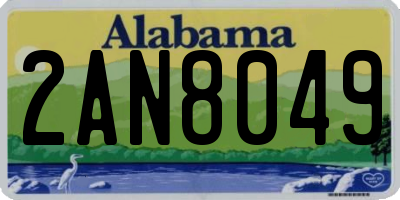 AL license plate 2AN8049